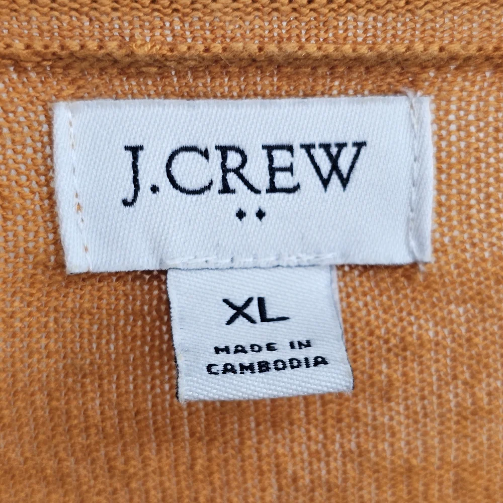 J. Crew Linen V-Neck Sweater XL